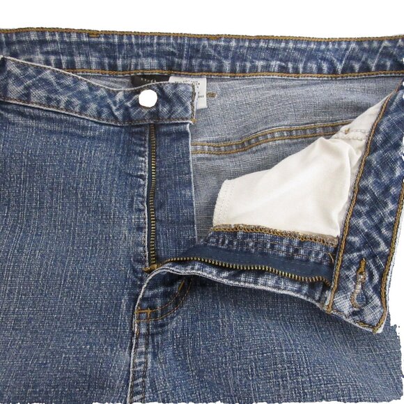 Mossimo Womens Jeans Plus Size 22W High Rise Straight Leg Dark Wash Blue Denim - Picture 4 of 10